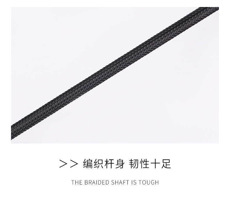 Luxury Leather Long-Handle BDSM Paddle – Braided Shaft Impact Play Tool - Image 2