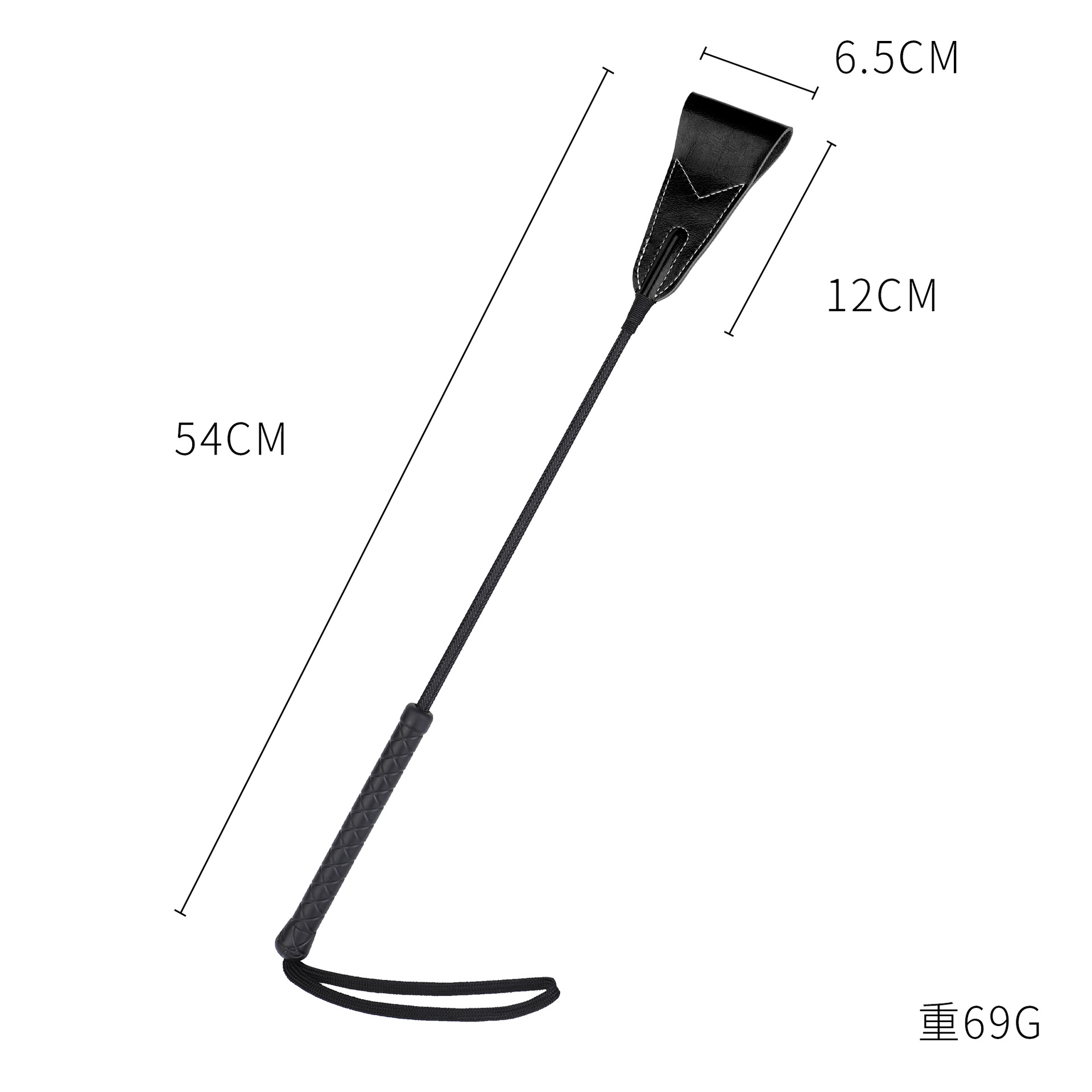 Luxury Leather Long-Handle BDSM Paddle – Braided Shaft Impact Play Tool - Image 8