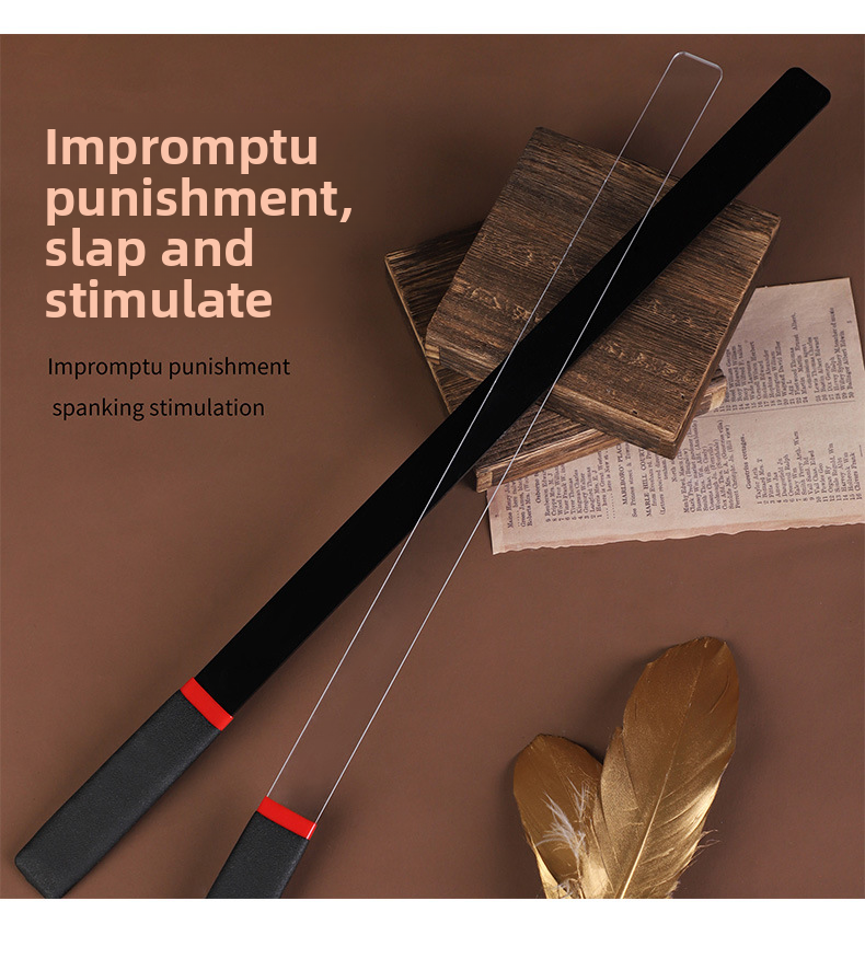 Slim BDSM Ruler Paddle – Long Handle Spanking Tool for Teasing & Discipline